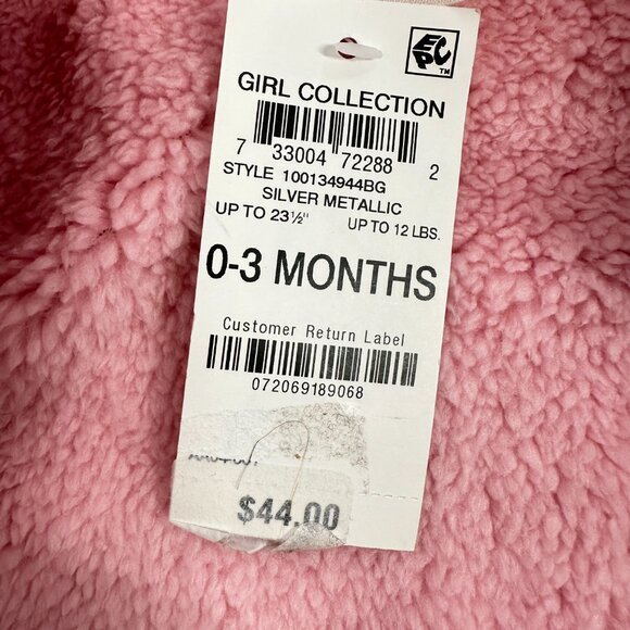 New! First impressions Silver Metallic Jacket‎ Girls/ Baby 0-3 Months $44 - Picture 4 of 12